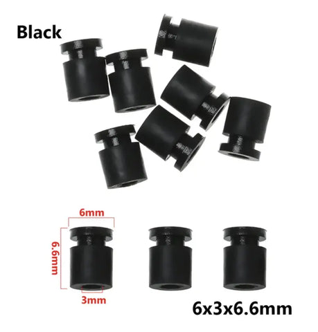 Rubber vibration dampers M3 (6x3x6.6) for F4 / F7 (10 pieces)