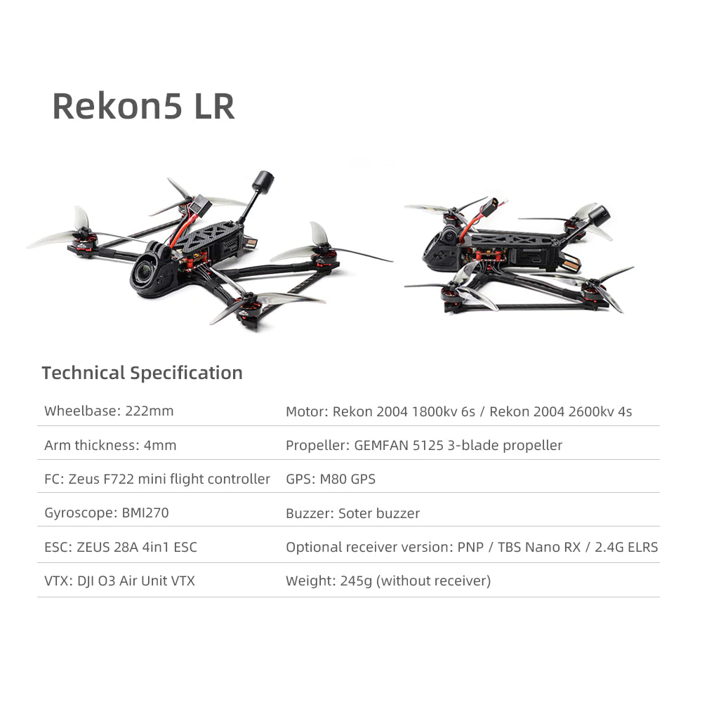 Rekon 5 FPV 6S  DJI O3 Drone24Hours