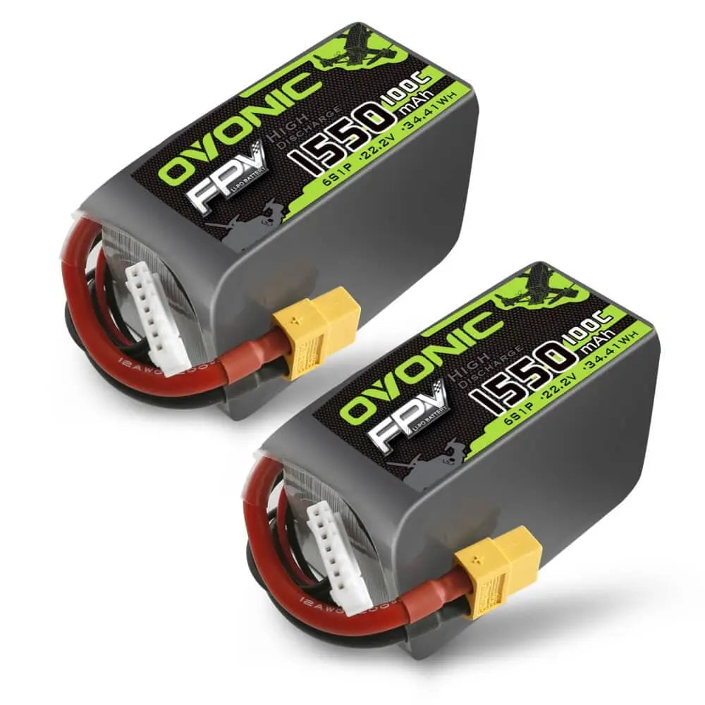 2 × Ovonic Batteria LiPo 6S 1550mAh 100C XT60 – 22.2V ovonic