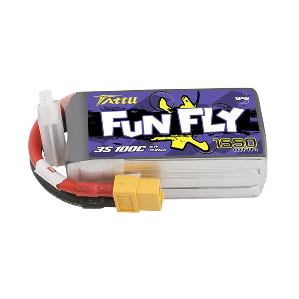 Tattu Funfly Series 1550mAh 11.1V 100C 3S1P Lipo Battery Pack with XT60 plug Drone24Hours