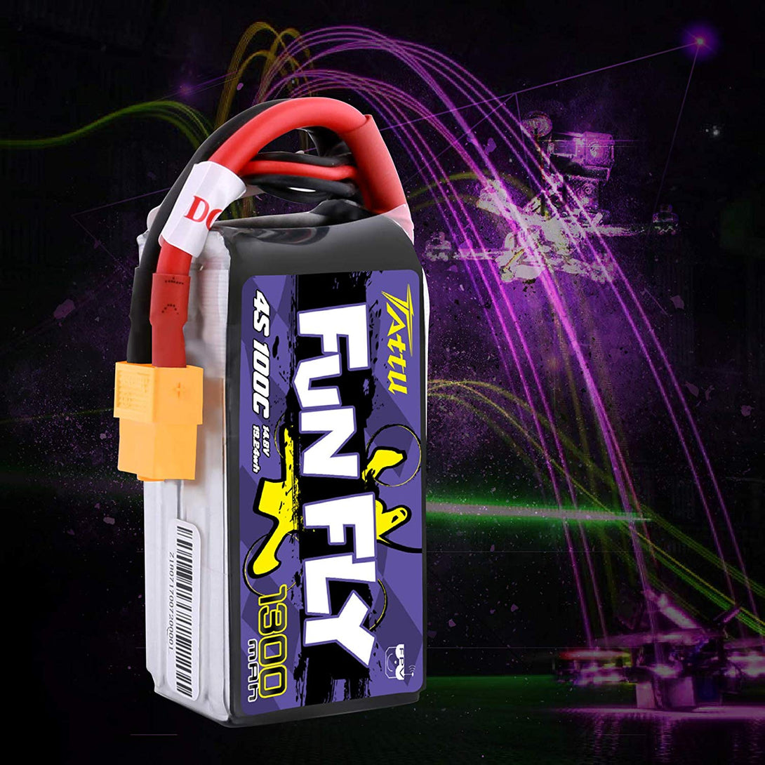 Tattu Funfly 1300mAh 14,8 V 100C 4S1P XT60 Drone24Hours