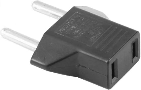 Flat (American) to Round (European) Plug Socket Adapter