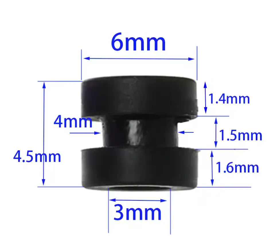 Antivibranti in silicone M3 1,4x1,5x1,6 per FC F4/F7 (10 pz)