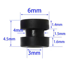Antivibranti in gomma M3 (1,4x1,5x1,6) per F4 / F7 (10 pezzi)