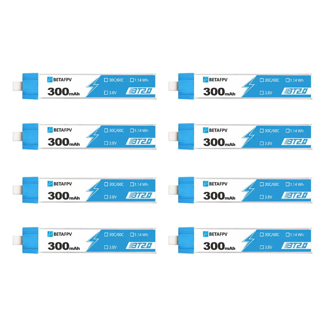 BT2.0 300mAh 1S 30C Battery (8PCS) BetaFPV