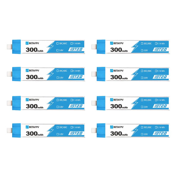 BT2.0 300mAh 1S 30C Battery (8PCS) BetaFPV