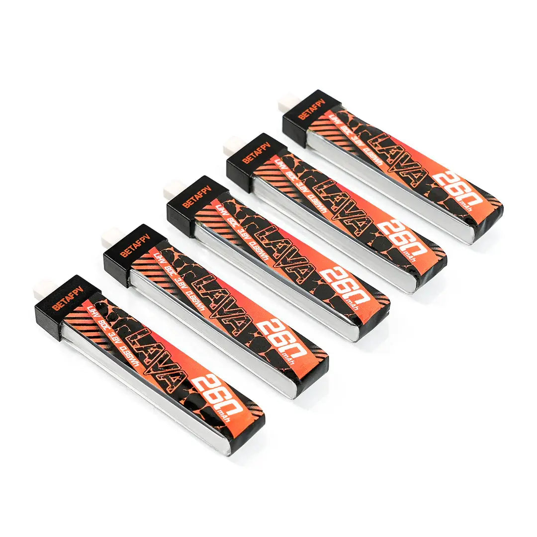 Batteria LAVA 1S 260mAh 80C (5 pezzi) BetaFPV