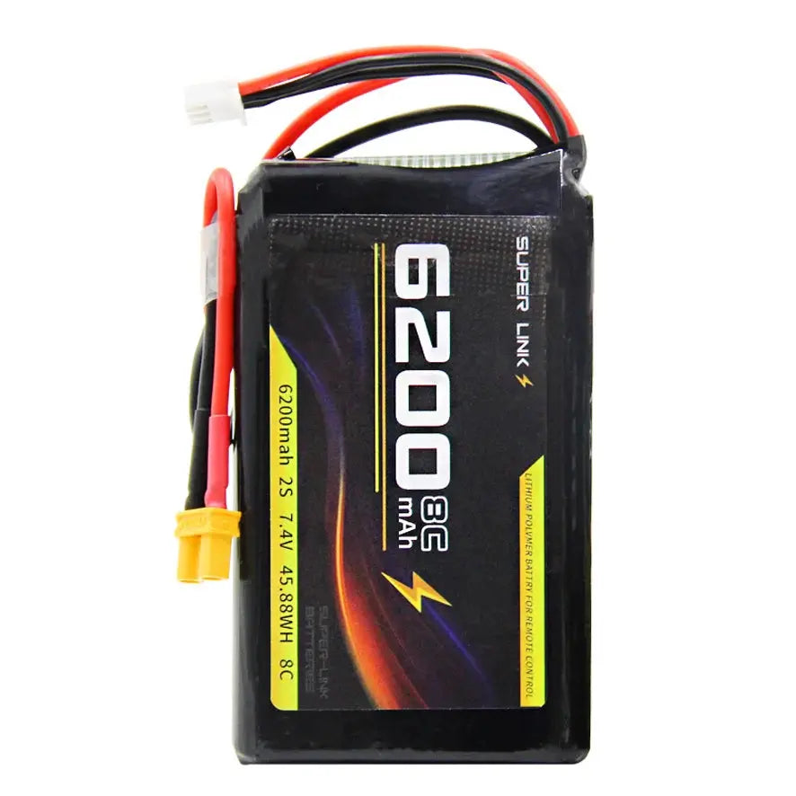 Super Link 7.4V 6200mAh 8C 2S LiPo per TX16S / Boxer Drone24Hours