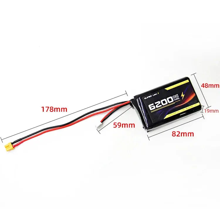 Super Link 7.4V 6200mAh 8C 2S LiPo per TX16S / Boxer Drone24Hours