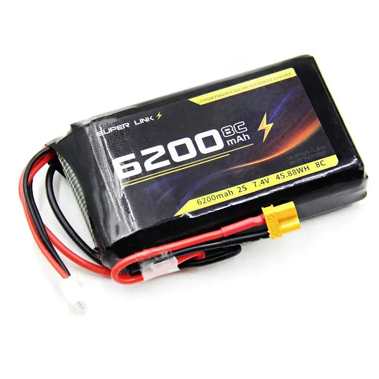 Super Link 7.4V 6200mAh 8C 2S LiPo per TX16S / Boxer Drone24Hours