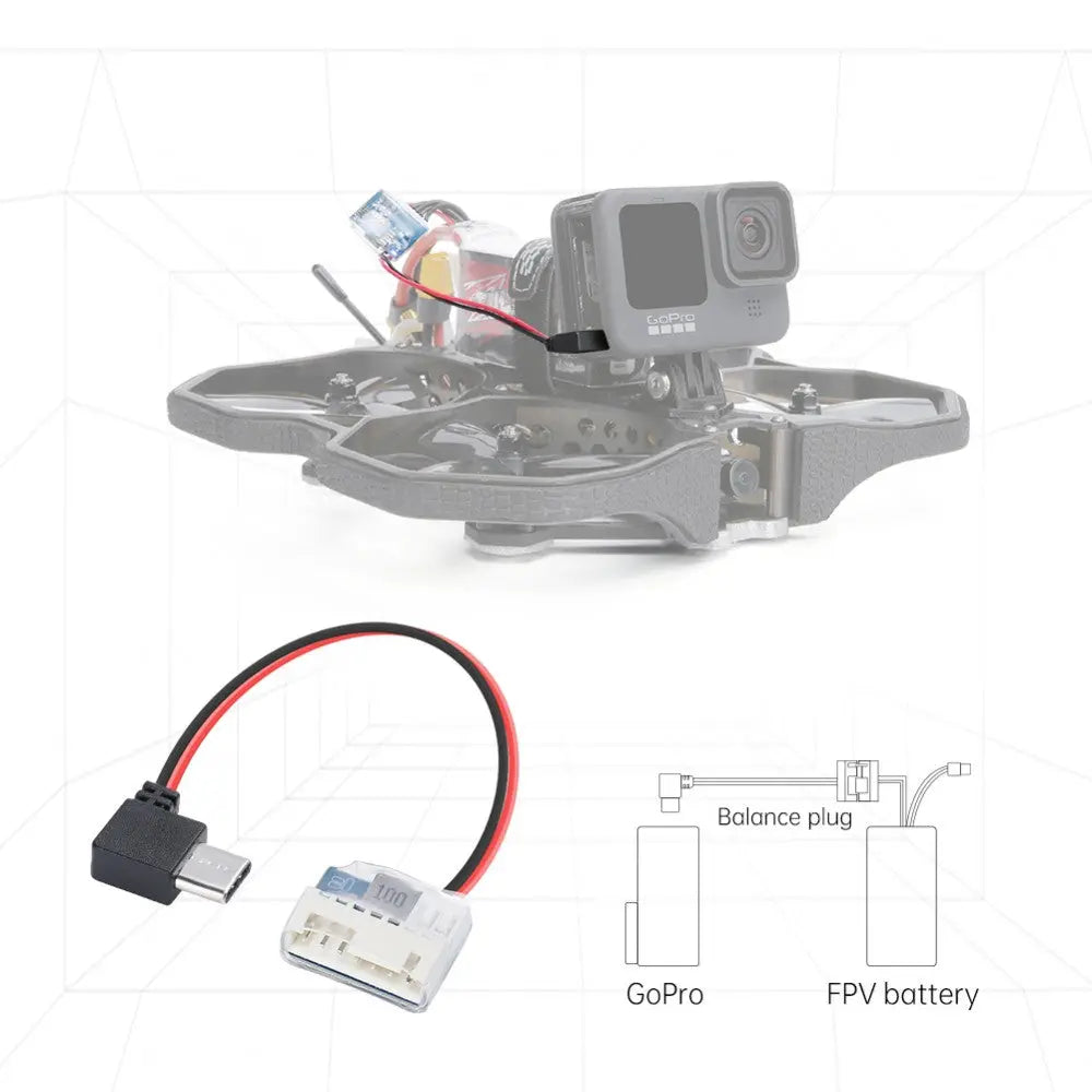 Cavo di alimentazione Balance Plug da tipo C a 5V per GoPro Hero 6/7/8/9