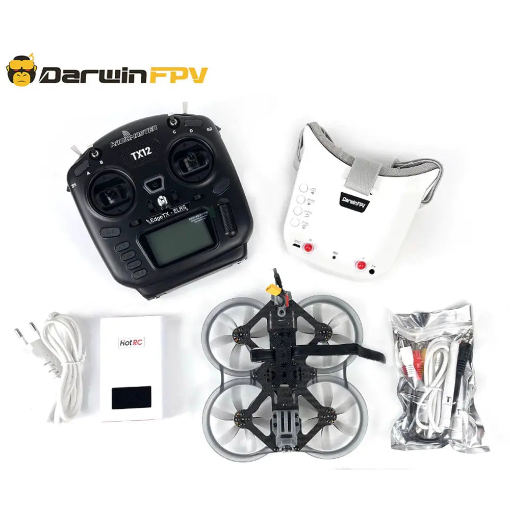 Drone FPV DarwinFPV CineApe 25 kit RTF con radio e occhiali