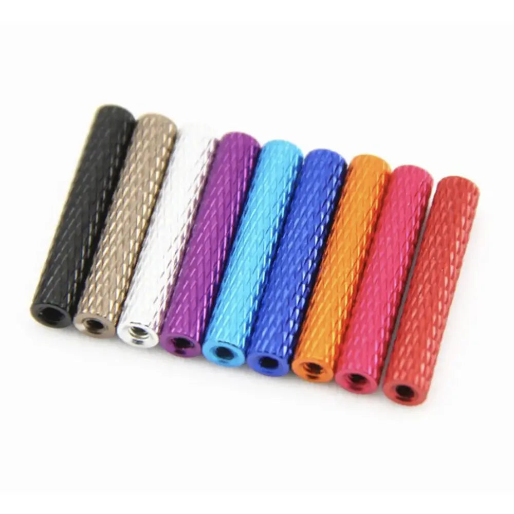 Distanziatori zigrinati in alluminio M3 x 20 mm (10 pz)