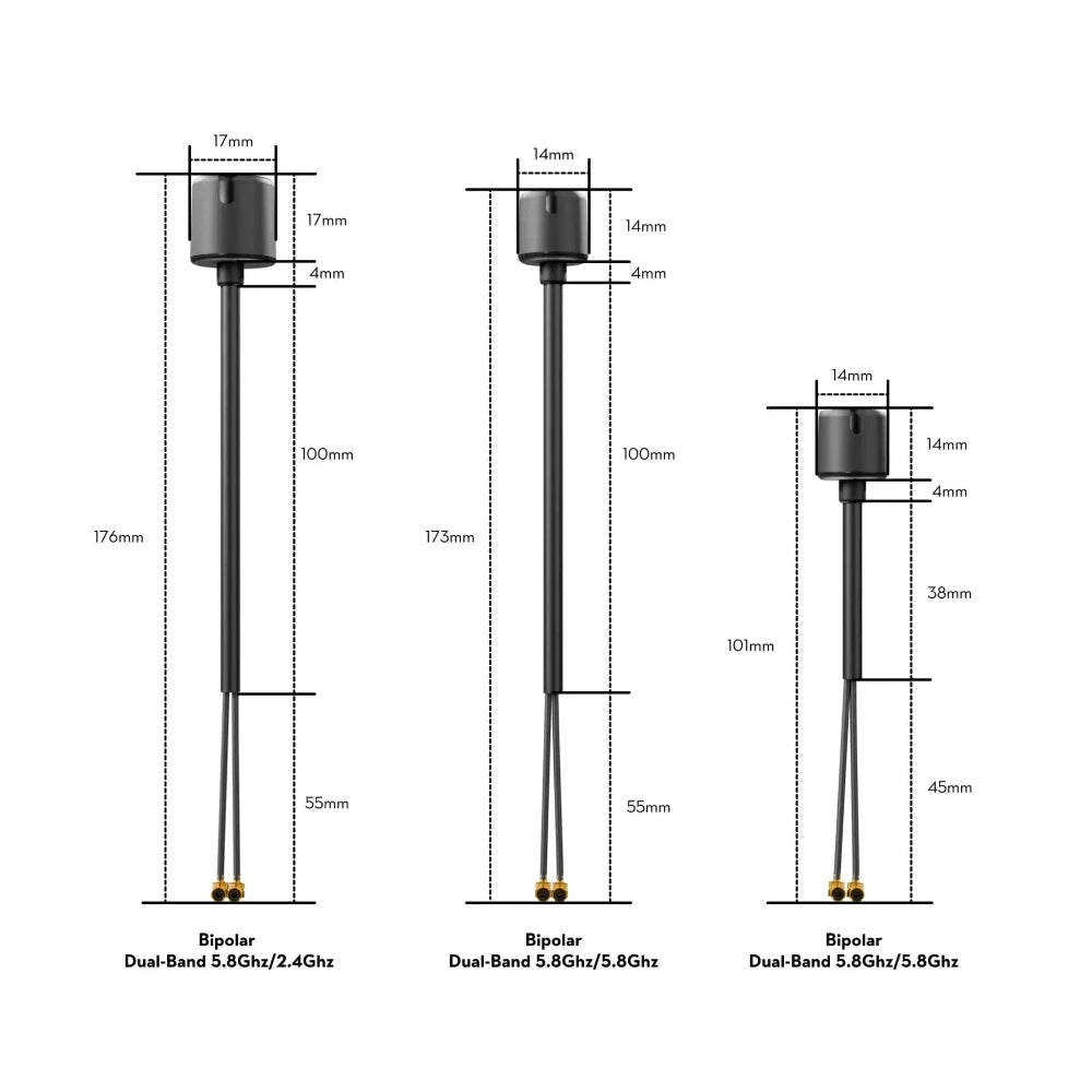 Flywoo antenna DJI 03 Bipolar Dual‑Band Antenna V2