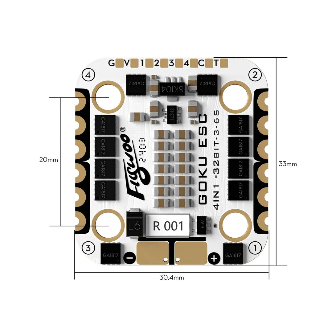 GOKU F722 Pro Mini V2 Stack 20×20 mm, FC STM32F722 + ESC 45 A Flywoo