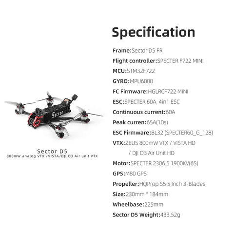 HGLRC Sector D5 HD DJI O3