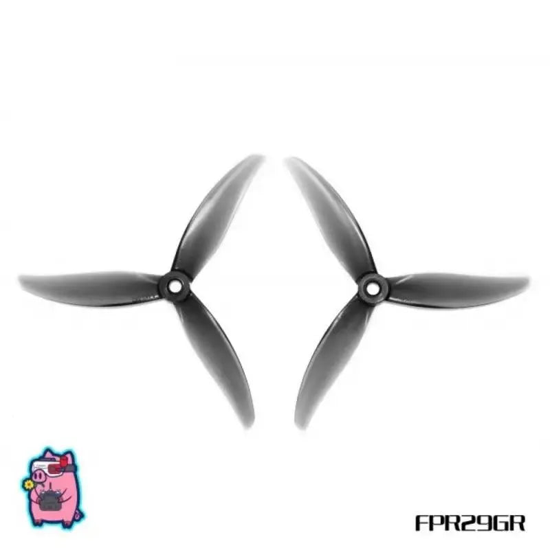 HQ FlowerPig (2CW+2CCW) Grigio