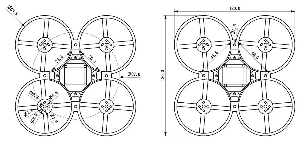 Happymodel Frame Mobula 8 Drone24Hours