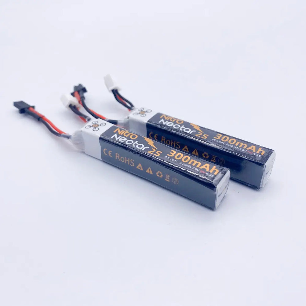 NewBeeDrone Nitro Nectar Gold 300mAh 2S HV LiPo GNB27 (2 batterie)
