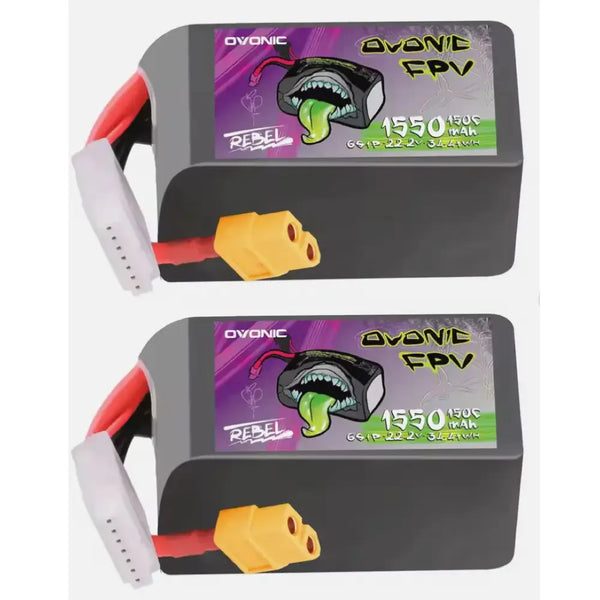 OVONIC 6S 1550mAh 150C 22,2V LiPo – 2 Pezzi ovonic