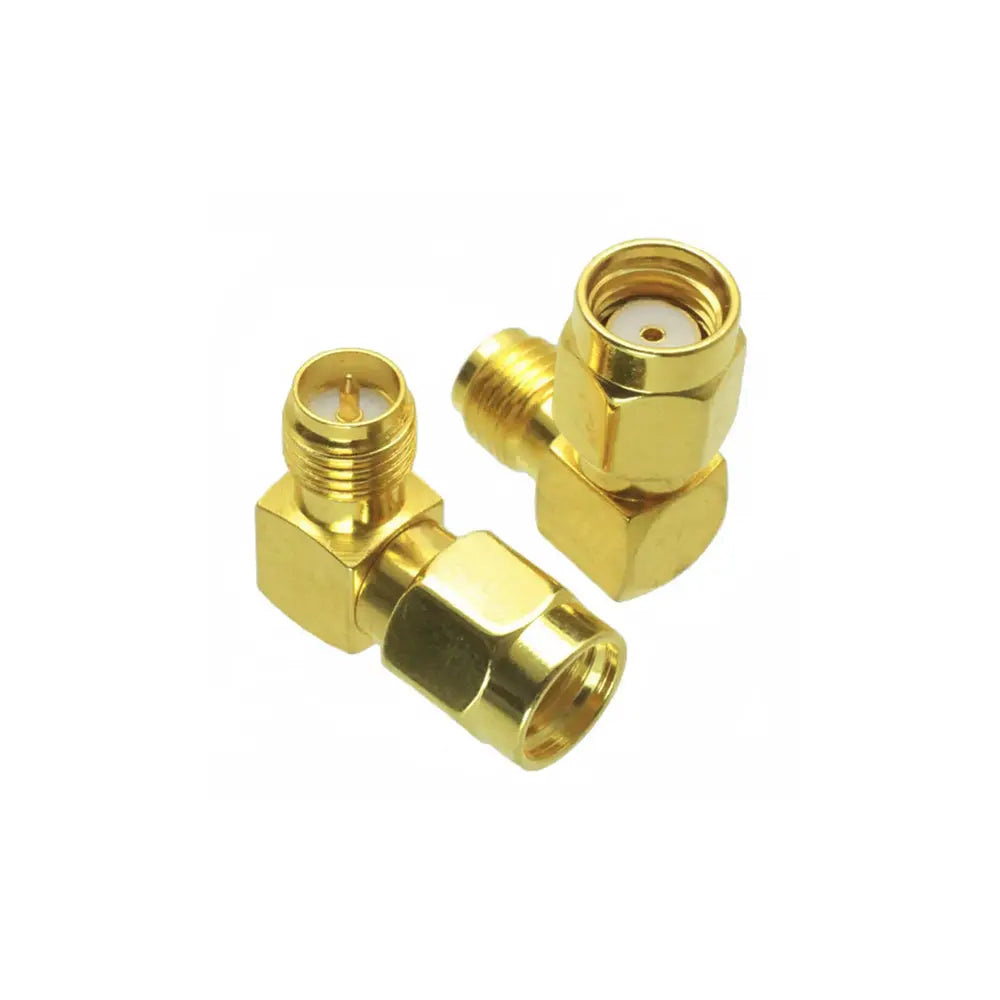 RP-SMA maschio a RP-SMA adattatore femmina ad angolo retto Connettore RF per FPV RC Drone