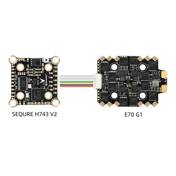 SEQURE H743 V2 & E70 G1 Stack–ESC-70A-4‑8S (STM32- ICM42688P/AM32) sequre