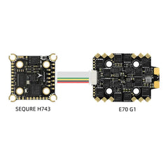 SEQURE H743 & E70 G1 Stack – ESC-70A  4‑8S (MPU6000-STM32H743/AM32)