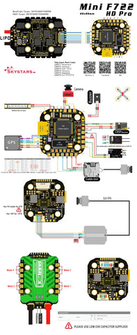 SKYSTARS F722HD Pro and KM45 45A ESC STACK 