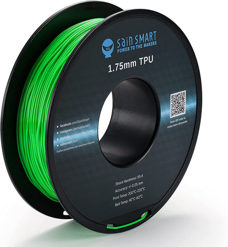 SainSmart Flexible TPU 3D Printing Filament, 1.75mm, 0.8kg, Dimensional Accuracy +/- 0.05mm 