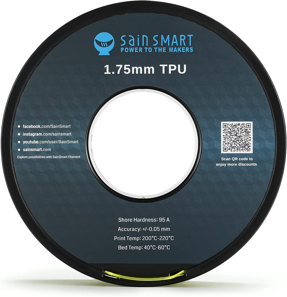 SainSmart filamento di stampa 3D TPU flessibile, 1,75 mm, 0,8 kg, precisione dimensionale +/- 0,05 mm Drone24Hours