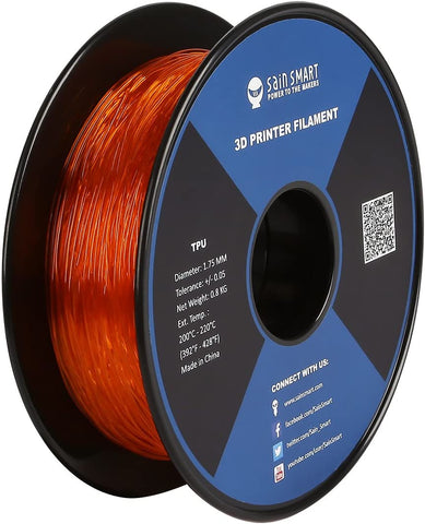 SainSmart Flexible TPU 3D Printing Filament, 1.75mm, 0.8kg, Dimensional Accuracy +/- 0.05mm 