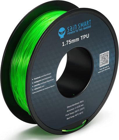 SainSmart Flexible TPU 3D Printing Filament, 1.75mm, 0.8kg, Dimensional Accuracy +/- 0.05mm 