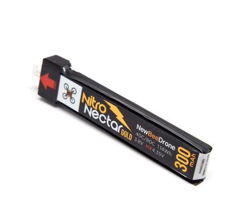 Batteria NewBeeDrone Nitro Nectar Gold 300mAh 1S HV LiPo