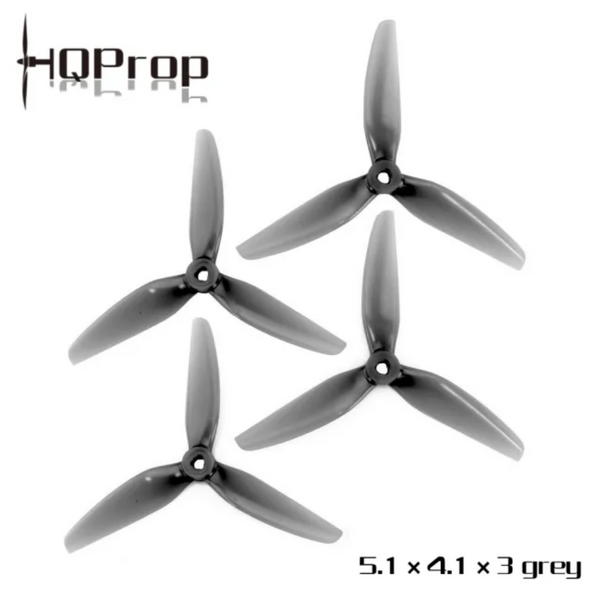 HQProp 5.1X4.1X3 (2CW+2CCW)-Policarbonato-POPO (GRIGIO) Drone24Hours