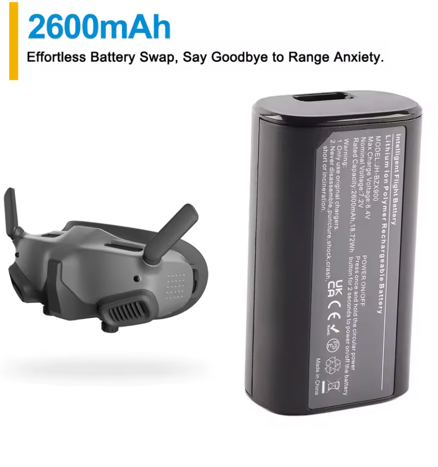 Batteria DJI Goggles 2 JH-BZX900 2600mAh 7.2V