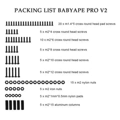 Screw set for Baby Ape Pro V2