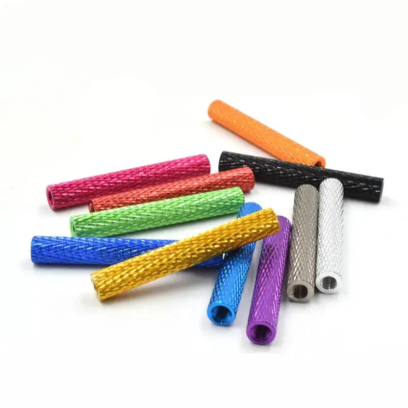 Standoff tondo in lega zigrinata M3x20mm