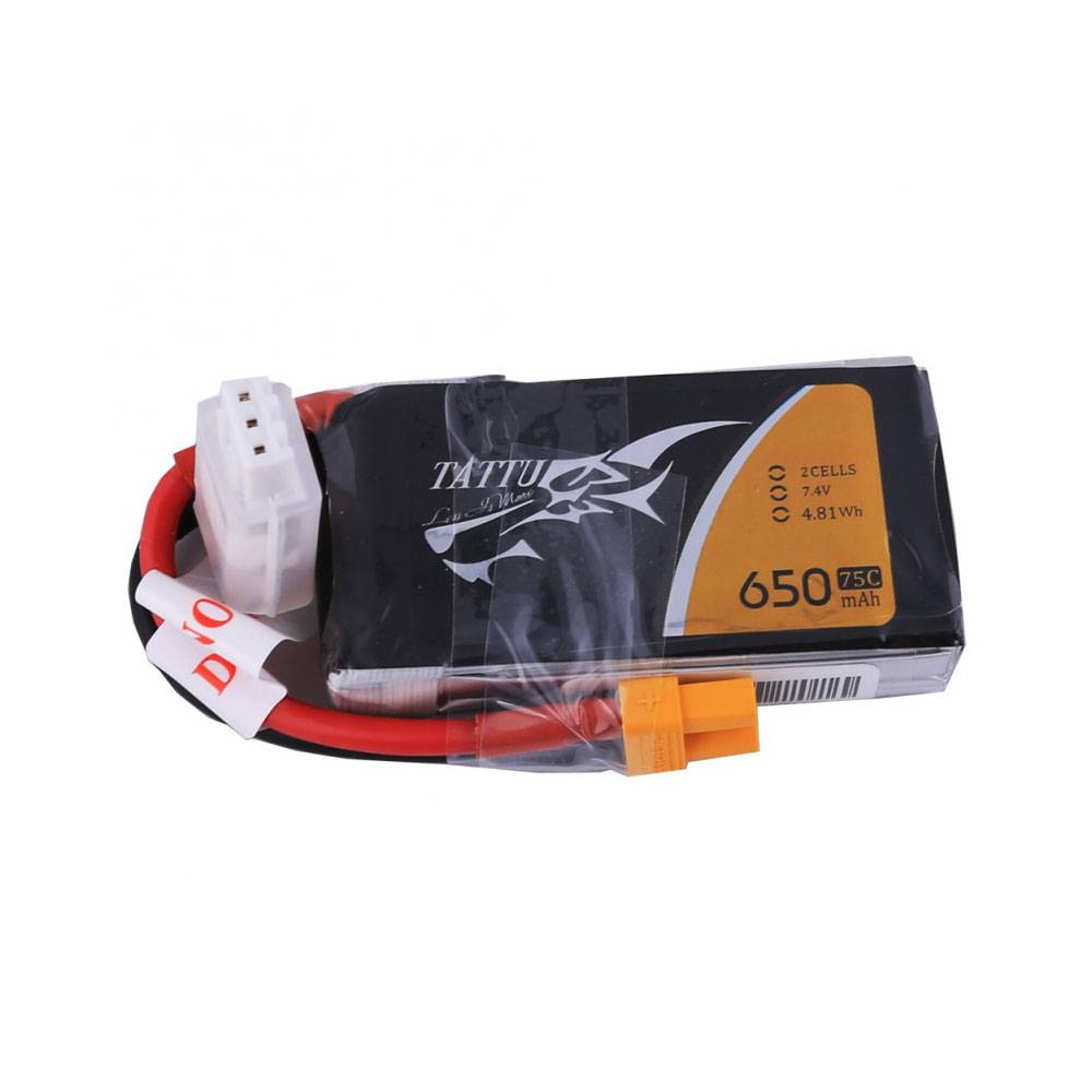 TATTU 650mAh 2S1P 75C 7.4V con spina XT30 Drone24Hours