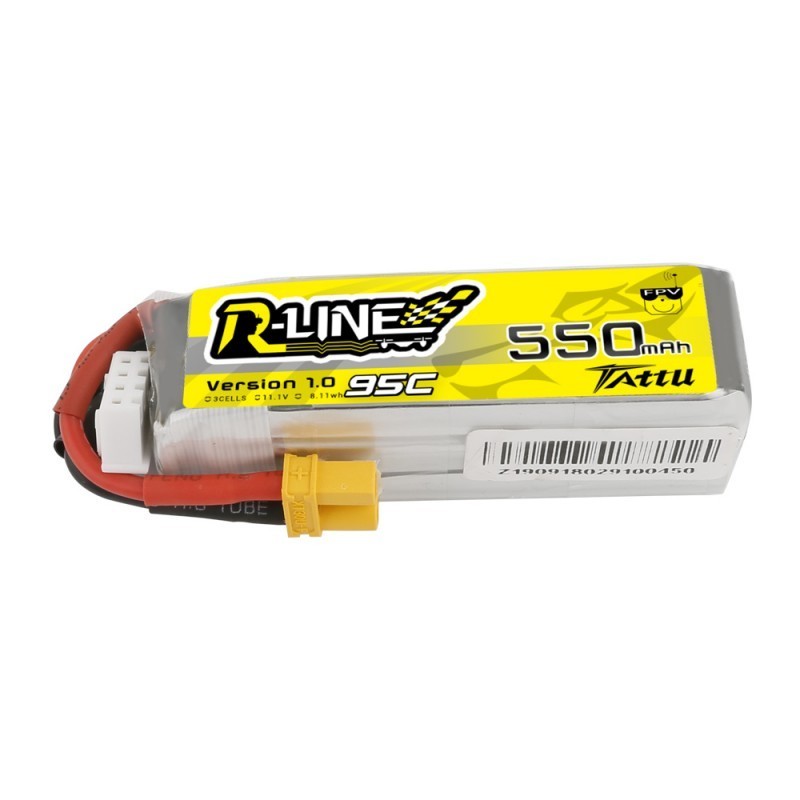 TATTU R-LINE 3S 550MAH 95C LIPO BATTERY (XT30) Drone24Hours