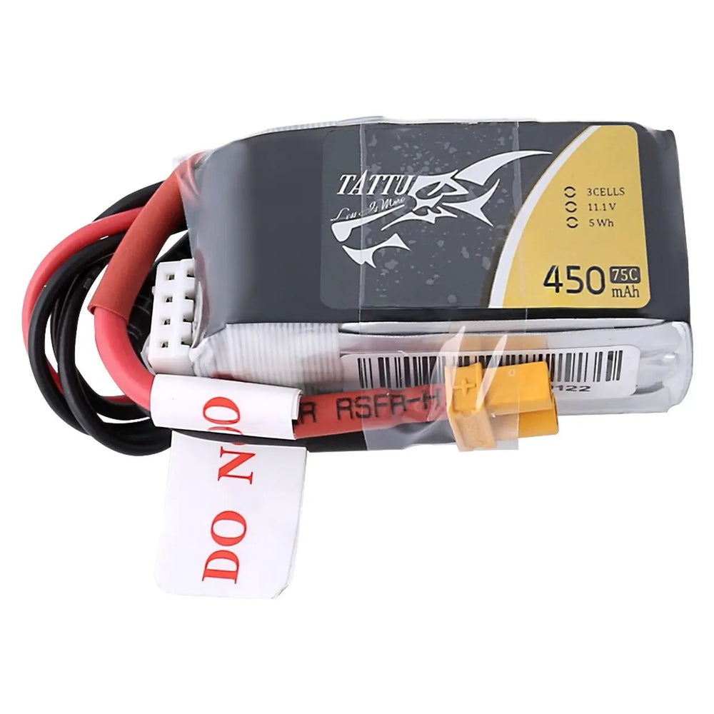 Tattu 450mAh 3S 75C 11.1V XT30 long pack