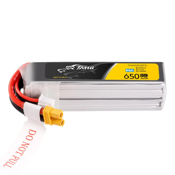 Tattu 650mAh 4S 15.2V 95C long pack Tattu & Gens Ace