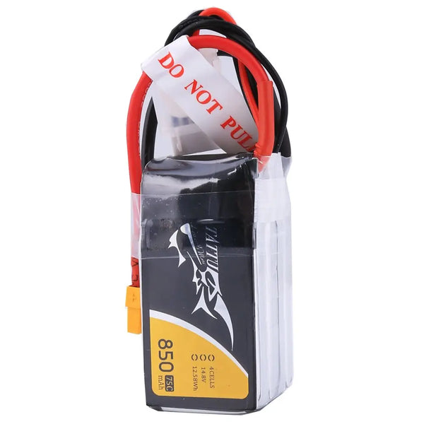 Tattu 850mAh 75C 4S 14.8V XT60 Tattu & Gens Ace