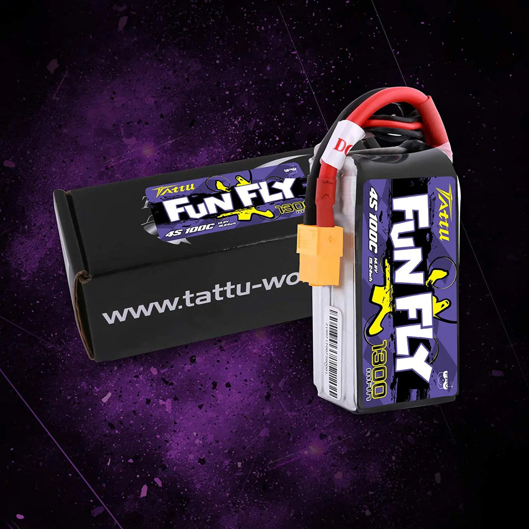 Tattu Funfly 1300mAh 4S 100C 14.8 V XT60 Tattu & Gens Ace