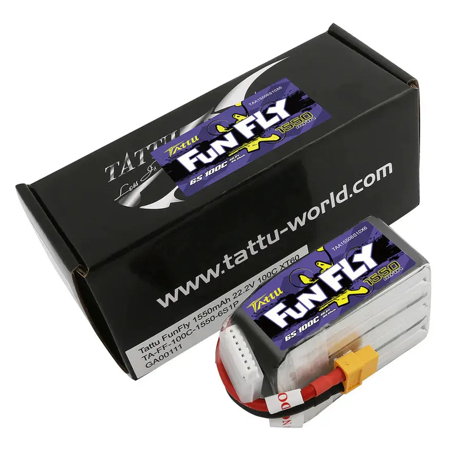 Tattu Funfly 1550mAh 6S 100C 22.2V XT60 Tattu & Gens Ace