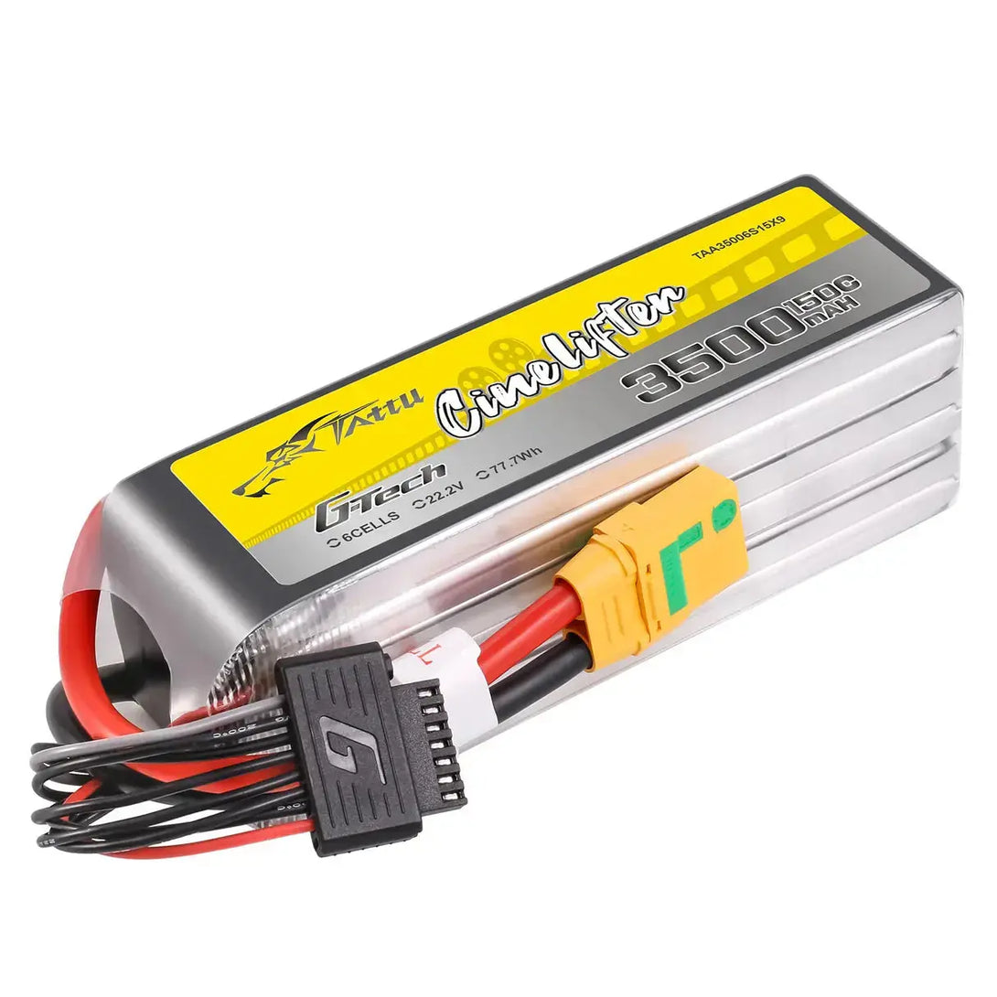 Tattu G-Tech 3500mAh 22.2V 150C 6S1P XT90 Tattu & Gens Ace