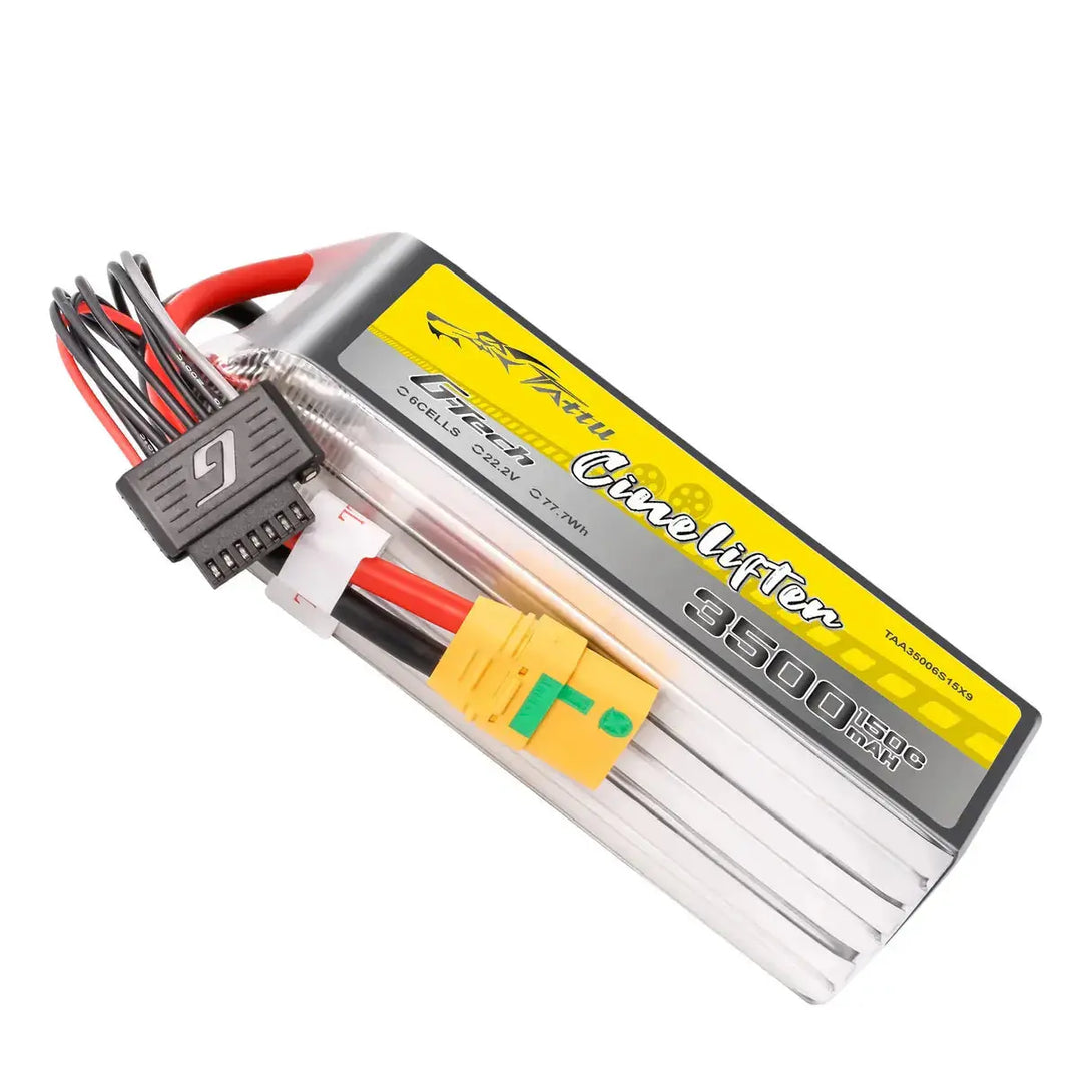 Tattu G-Tech 3500mAh 22.2V 150C 6S1P XT90 Tattu & Gens Ace