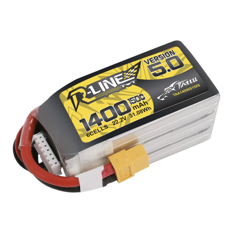 Tattu R-Line Version 5.0 1400mAh 22.2V 150C 6S1P XT60