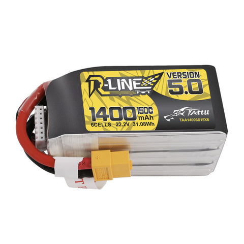 Tattu R-Line Version 5.0 1400mAh 22.2V 150C 6S1P XT60