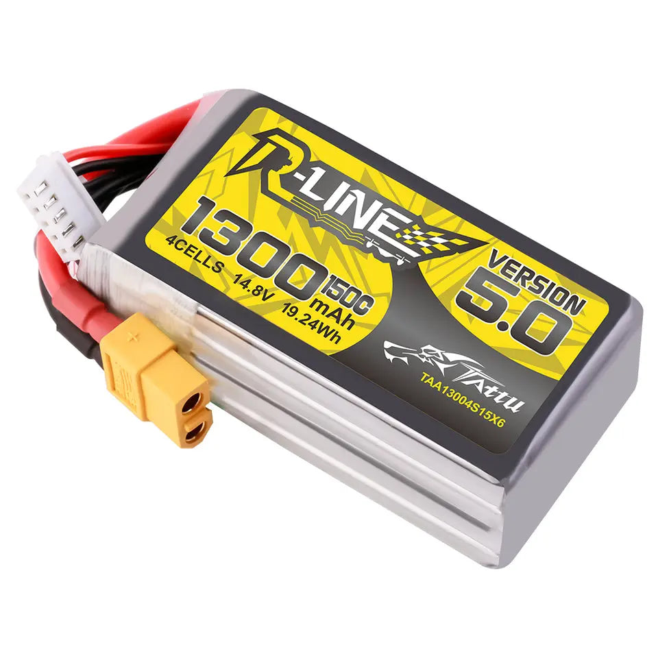 Tattuu R Line Logo Tattu R-Line Versione 5.0 1300mAh 4S 14.8V 150C XT60 - Drone24Hours