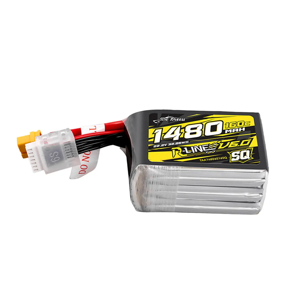 Tattu R‑Line V6 1480 mAh 160C 6S xt60